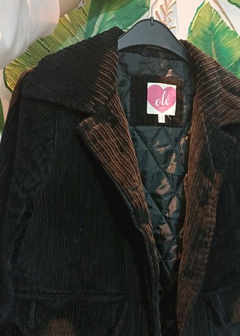 Düğmeli Siyah Süet Kadın Ceket - Görsel 3