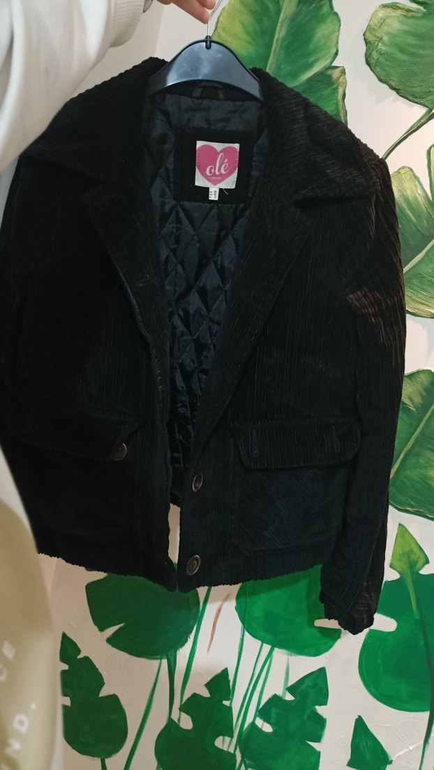 Düğmeli Siyah Süet Kadın Ceket - Görsel 2