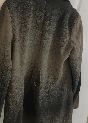 Düğmeli Kahverengi kadın kaban - Görsel 6