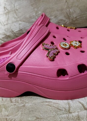 38 Beden pembe Renk Crocs Kadın Terlik 