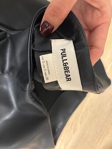 Pull and Bear pull and bear deri şort etek