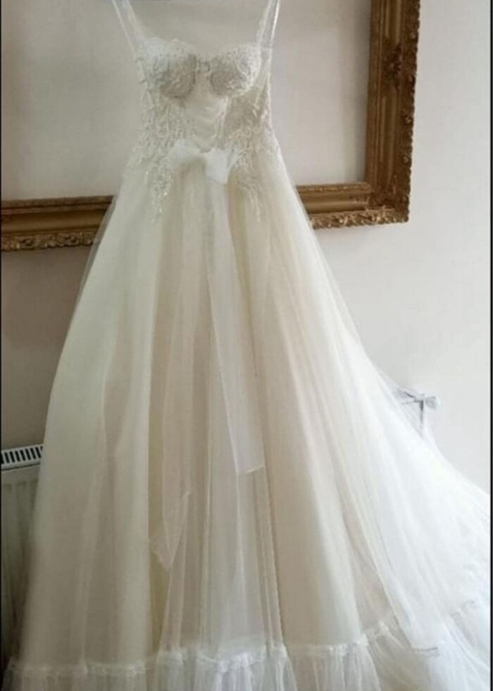 Aysira özel dikim gelinlik 34 beden 20.000 - Görsel 4