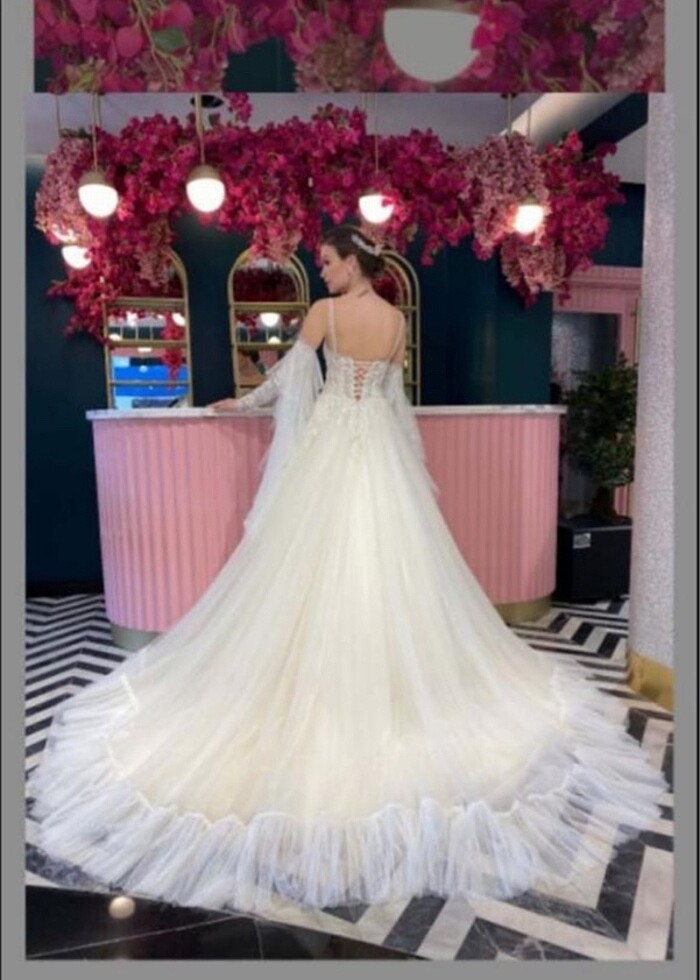 Aysira özel dikim gelinlik 34 beden 20.000 - Görsel 3