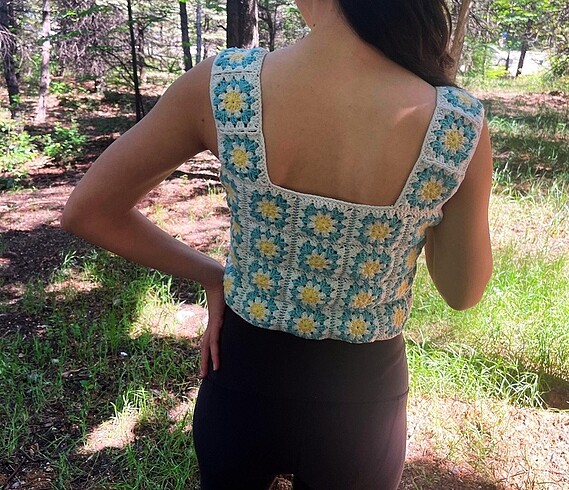 Zara EL ÖRGÜSÜ CROP BLUZ
