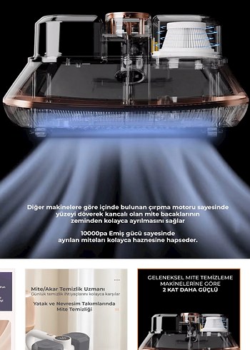 Beden robo. S10 PRO MAX Şarjlı Beyaz Elektrikli Süpürge