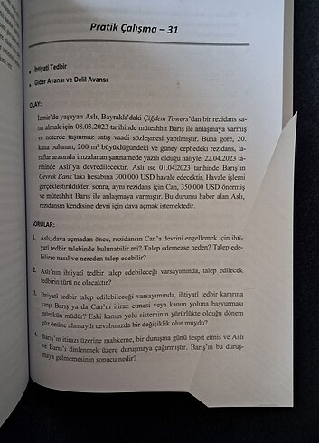  Beden Medeni Usul Hukuku Pratik Çalışma Kitabı 