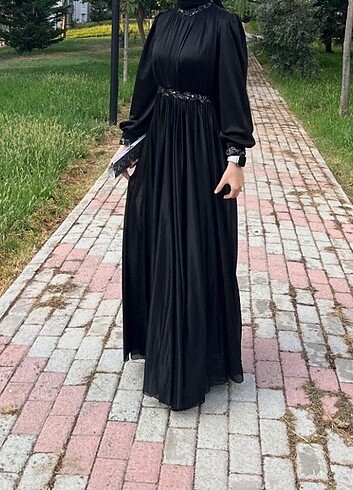 36 Beden siyah Renk Abiye