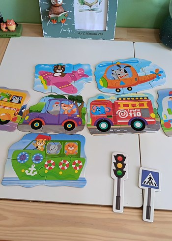 Renkli Taşınabilir Çocuk Puzzle Seti