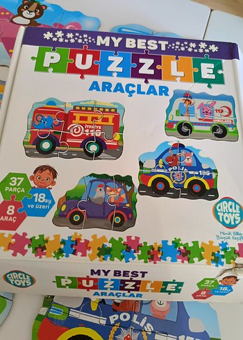 Renkli Taşınabilir Çocuk Puzzle Seti - Görsel 5