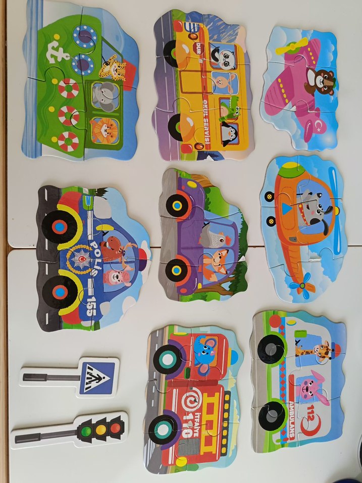 Renkli Taşınabilir Çocuk Puzzle Seti - Görsel 2