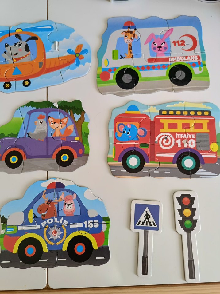 Renkli Taşınabilir Çocuk Puzzle Seti - Görsel 4