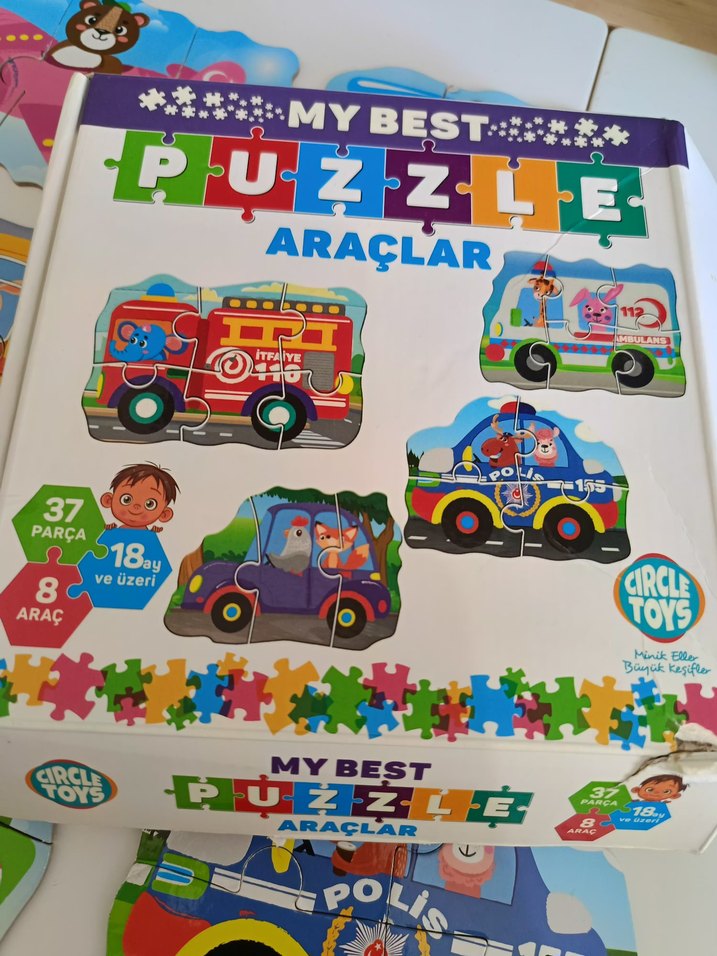 Renkli Taşınabilir Çocuk Puzzle Seti - Görsel 5