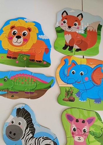 Renkli Hayvan Figürlü Çocuk Yapbozları - Görsel 5