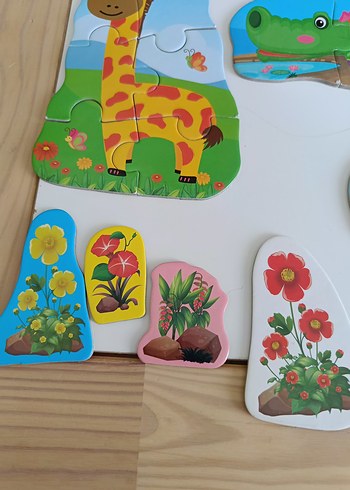 Renkli Hayvan Figürlü Çocuk Yapbozları - Görsel 6