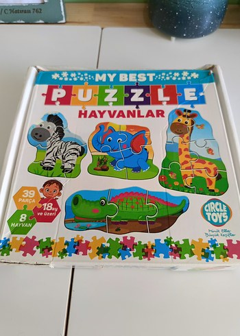 Renkli Hayvan Figürlü Çocuk Yapbozları - Görsel 9