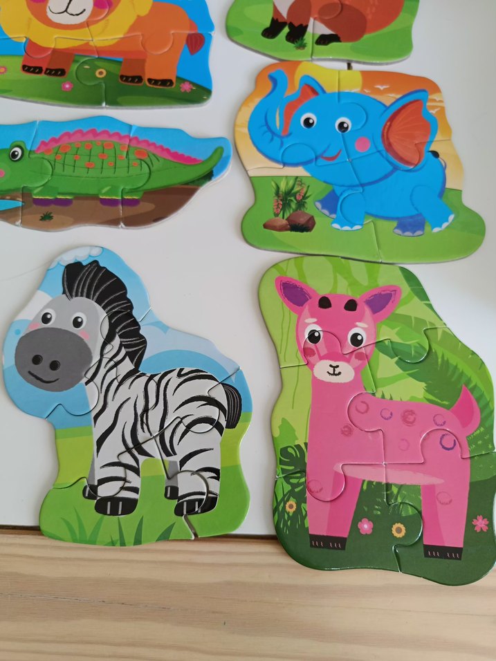 Renkli Hayvan Figürlü Çocuk Yapbozları - Görsel 3