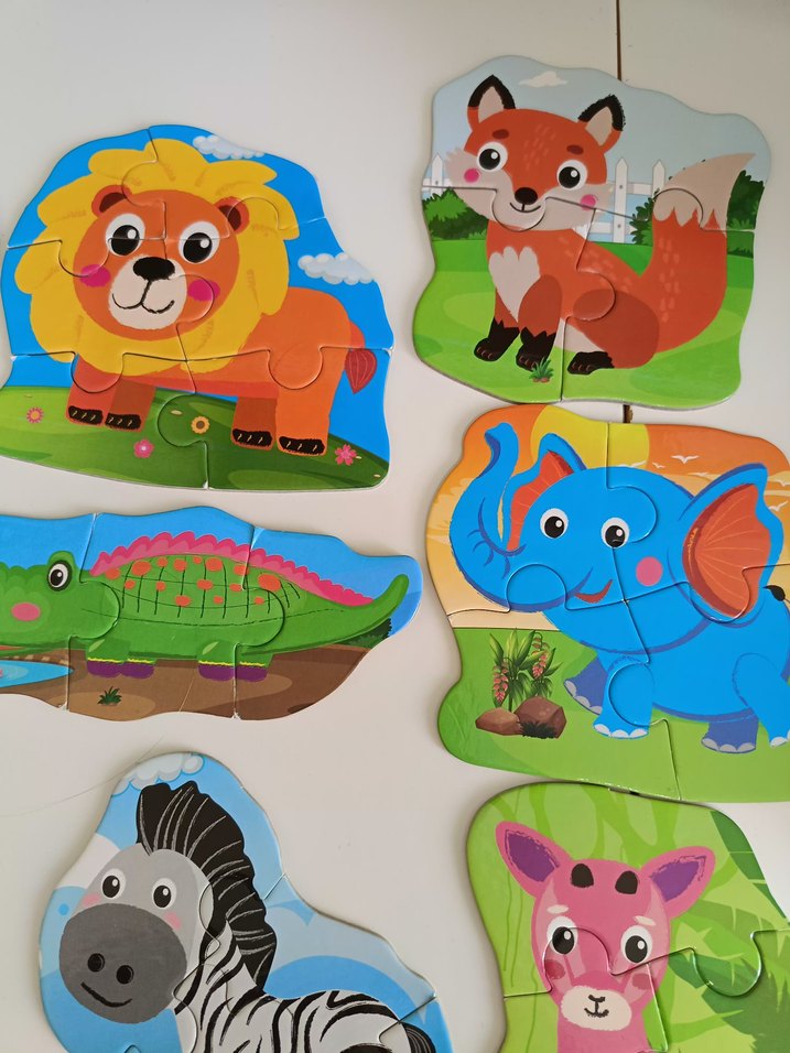 Renkli Hayvan Figürlü Çocuk Yapbozları - Görsel 5