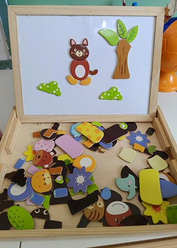 Renkli Ahşap Manyetik Eğitici Oyuncak ve Matkap seti
