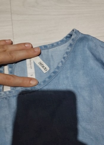 s Beden mavi Renk DeFacto kot bluz