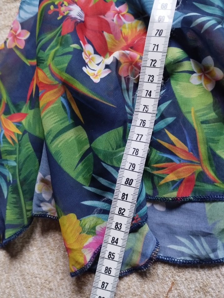 çiçek desen şifon Tunik - Görsel 3