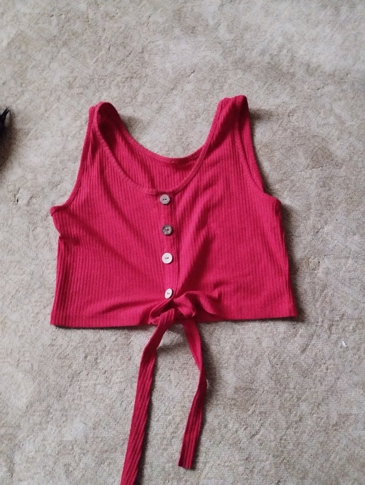 Düğmeli  kısa crop - Görsel 3