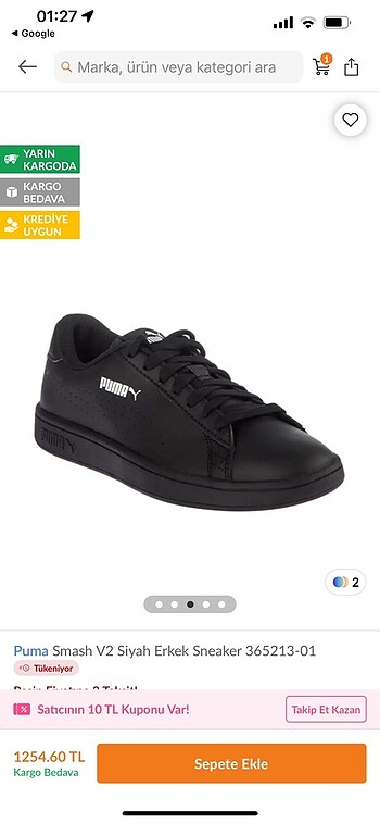 Puma orijinal ayakkabı