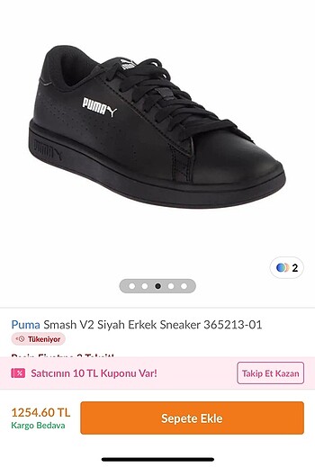 36 Beden siyah Renk Puma orijinal ayakkabı