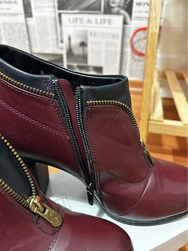 38 Beden bordo Renk Topuklu bot