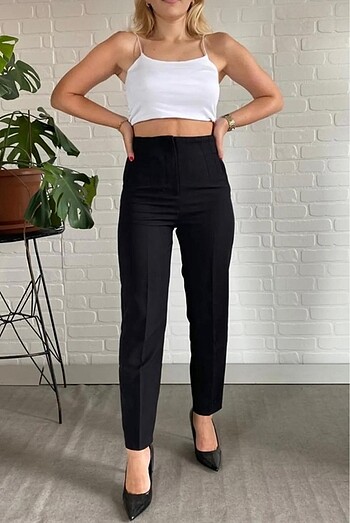 xl Beden Mom kumaş pantolon