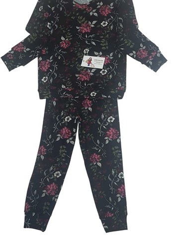 Kız Çocuk Pamuklu Kadife Pijama Takımı - Görsel 2