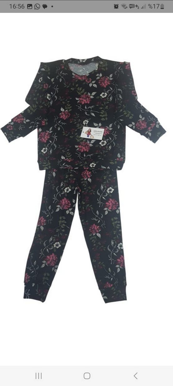 Kız Çocuk Pamuklu Kadife Pijama Takımı - Görsel 2