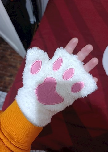 Pembe Kürklü Kadın Eldivenleri - Görsel 4