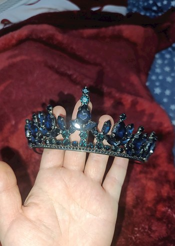 Parlak Lacivert Kına/ nişan tacı - Görsel 2