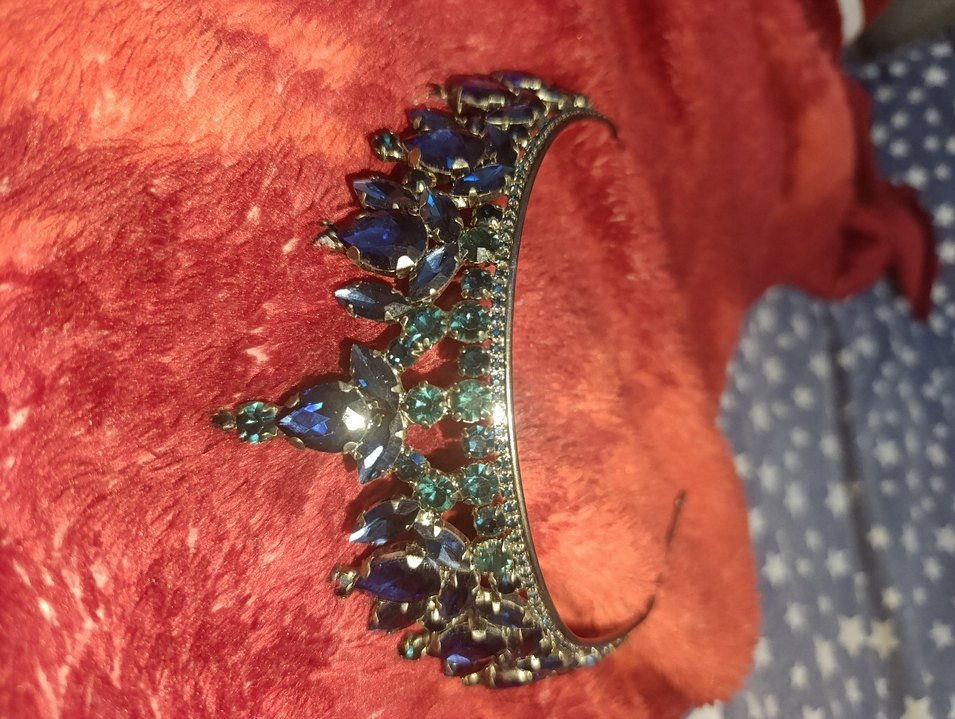 Parlak Lacivert Kına/ nişan tacı - Görsel 4