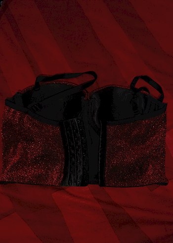 Kırmızı Parlak Mini Büstiyer - Görsel 6