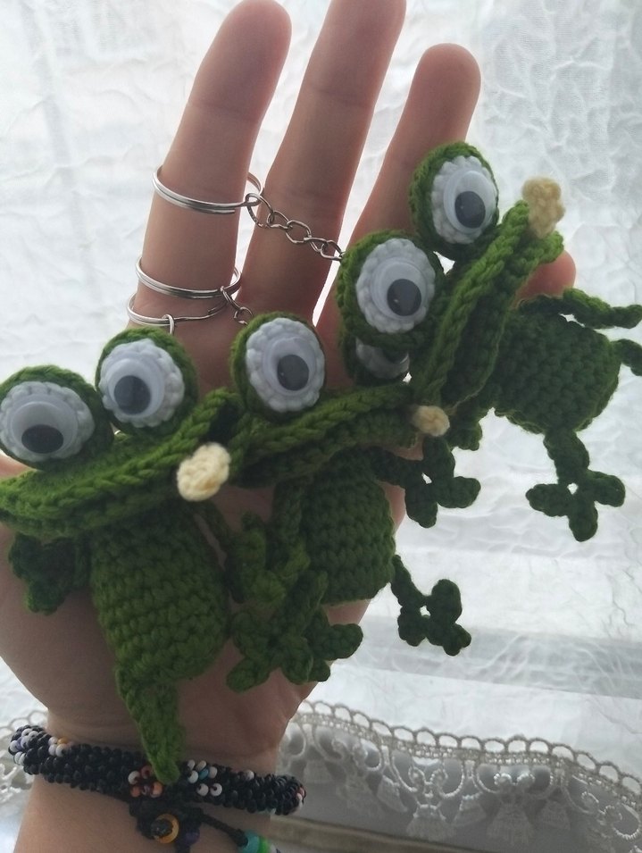 Renkli Örgü Anahtarlık - Görsel 3