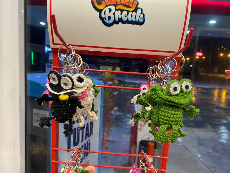 Renkli Örgü Anahtarlık - Görsel 2