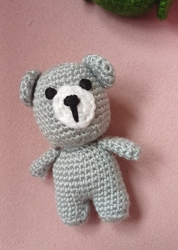 Renkli El Örgüsü Peluş Ayıcık anahtarlık - Görsel 3