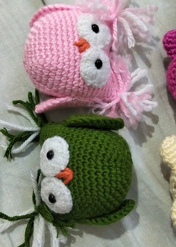 El Yapımı Bohem Baykuş anahtarlık - Görsel 2