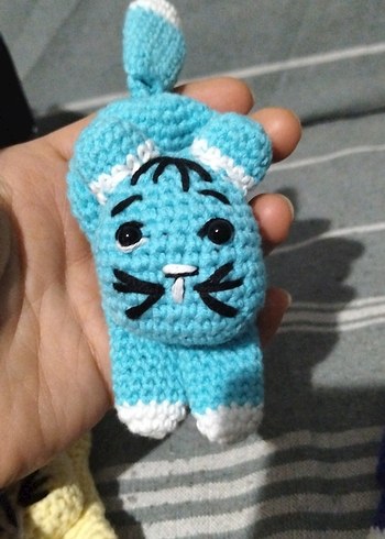 Renkli El Örgüsü Peluş anahtarlık - Görsel 4