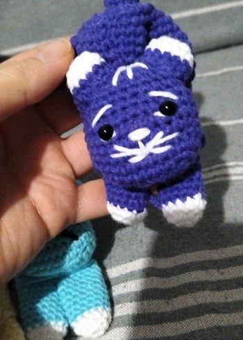 Renkli El Örgüsü Peluş anahtarlık - Görsel 3