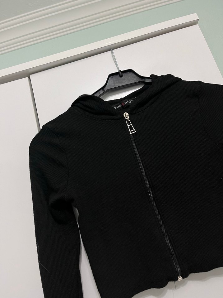 Fermuarlı Kadın Sweatshirt - Görsel 2