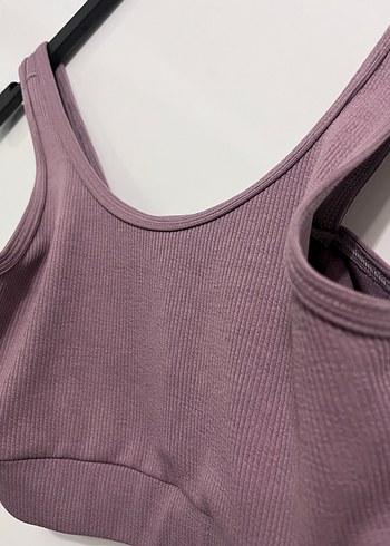 Mor Kadın Kolsuz Crop - Görsel 3