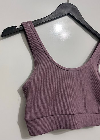 Mor Kadın Kolsuz Crop - Görsel 2