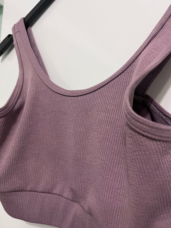 Mor Kadın Kolsuz Crop - Görsel 3