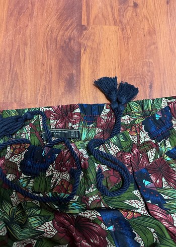 ZARA Renkli Bohem Kadın Uzun Kumaş Pantolon - Görsel 3