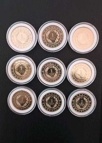 2015 Büyük Türk Devletleri 1 Kuruş 9 Adet - Görsel 5