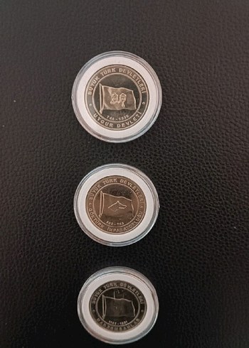 2015 Büyük Türk Devletleri 1 Kuruş 9 Adet - Görsel 2