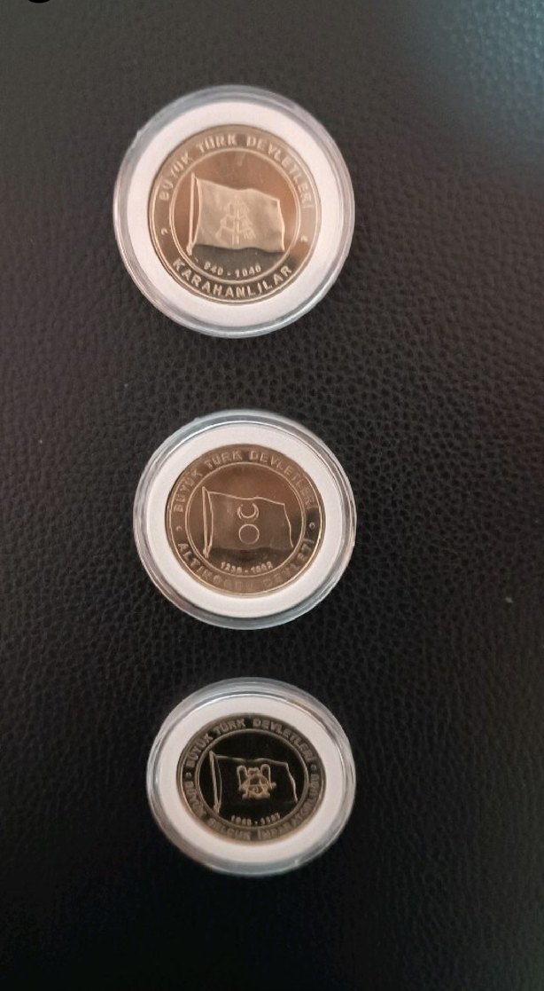 2015 Büyük Türk Devletleri 1 Kuruş 9 Adet - Görsel 3