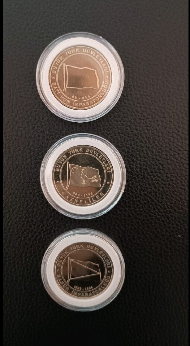 2015 Büyük Türk Devletleri 1 Kuruş 9 Adet - Görsel 4